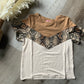 Snake Skin Color Block Knit Top