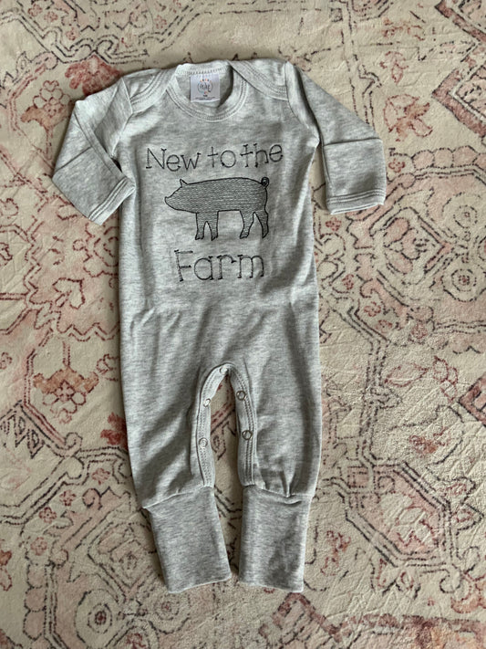 New to the Farm Pig Romper