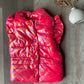 Neon Pink Checkered Puffer Vest