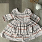 Fall Stripes 3/4 Sleeve Twirl Dress