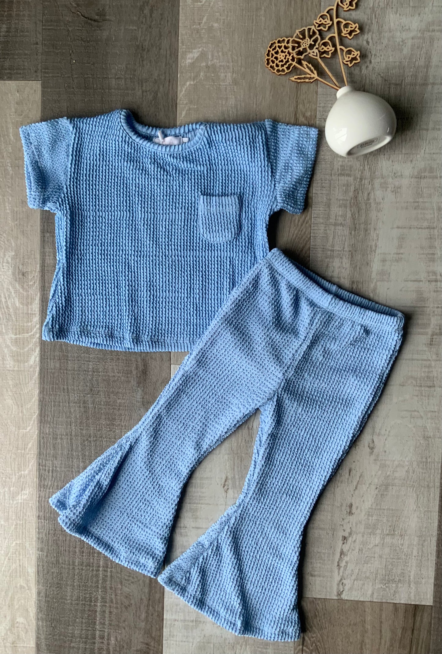 Sky Blue Scrunchy Pocket Tee