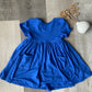 Royal Blue Short Sleeve Twirl Pocket Dress