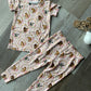 Pink Floral Farm Animals Short Sleeve Pjs