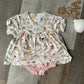 Cute Pink Farm Animals Smocked Bubble w/ Skirt