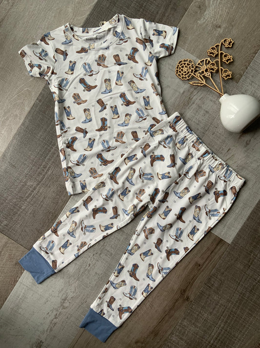 Cowboy Boots Short Sleeve Pjs