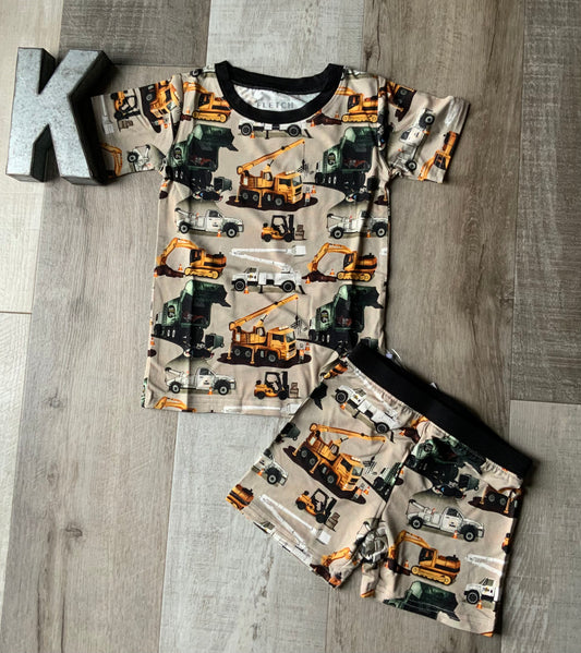 Work Hard, Play Shorts Sleeve Pjs