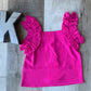 Fuchsia Ruffle Tank