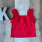 Red Ruffle Tank