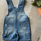 Boys Denim Shorts Overalls