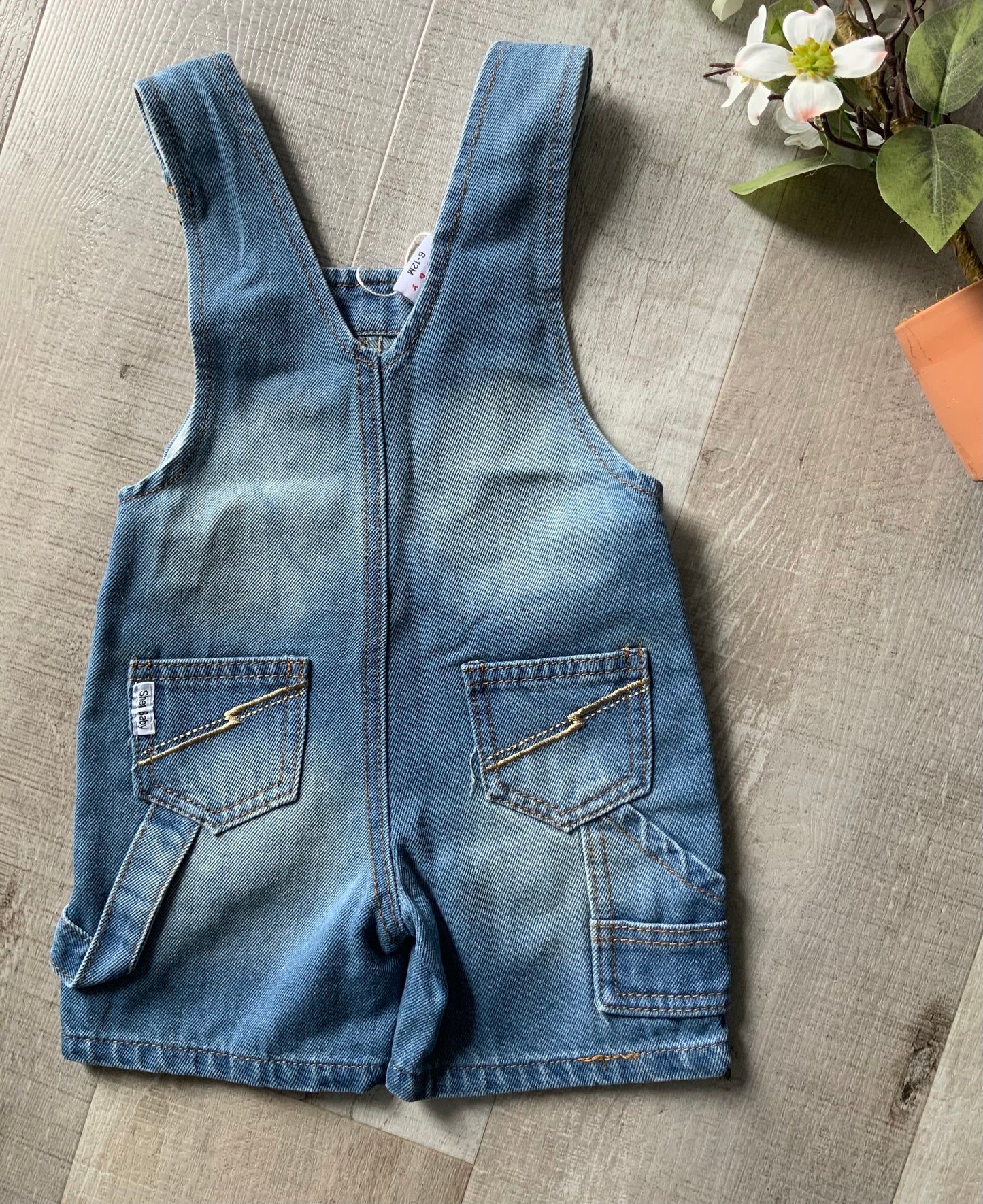 Boys Denim Shorts Overalls