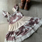Cowprint Ruffle Eyelet Dress