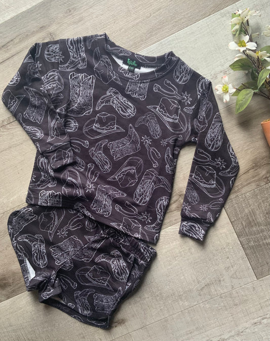Black Hat Things Sweat Short Set