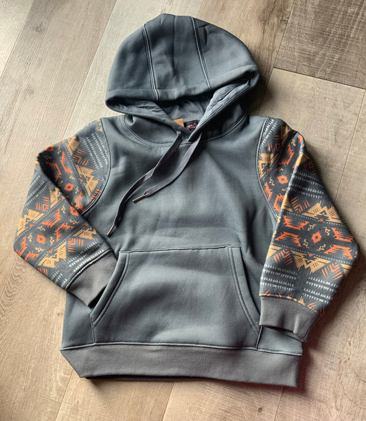 Charcoal Aztec Hoodie