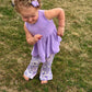 Lacy Lavender Peplum Tank w/ Bells