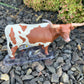 Texas Longhorn Steer Red/White