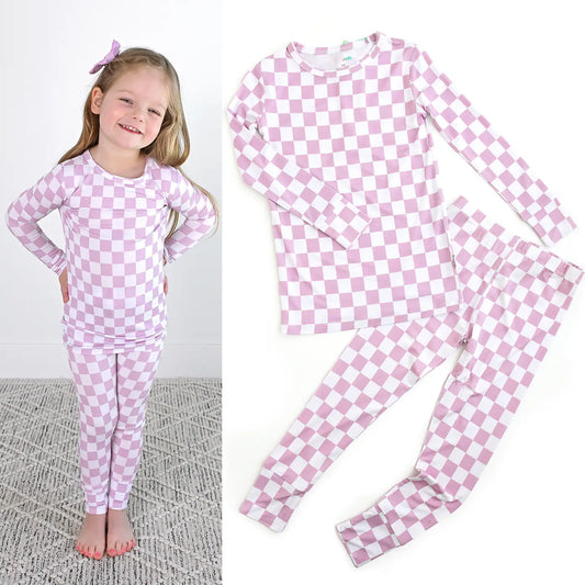 Myla Purple Checks 2Piece Pjs
