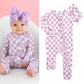 Myla Purple Checks Ruffle Zipper Sleeper