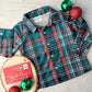 Red & Green Plaid Button Down