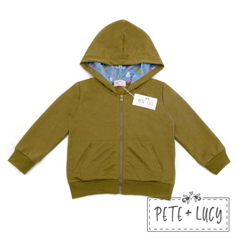 Green Hoodie by Pete & Lucy