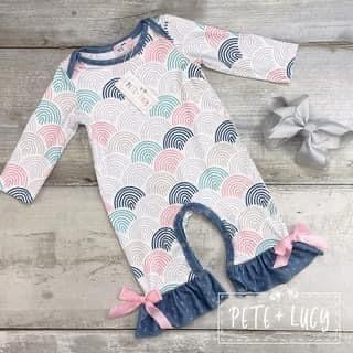 Pastel Rainbow Romper by Pete & Lucy
