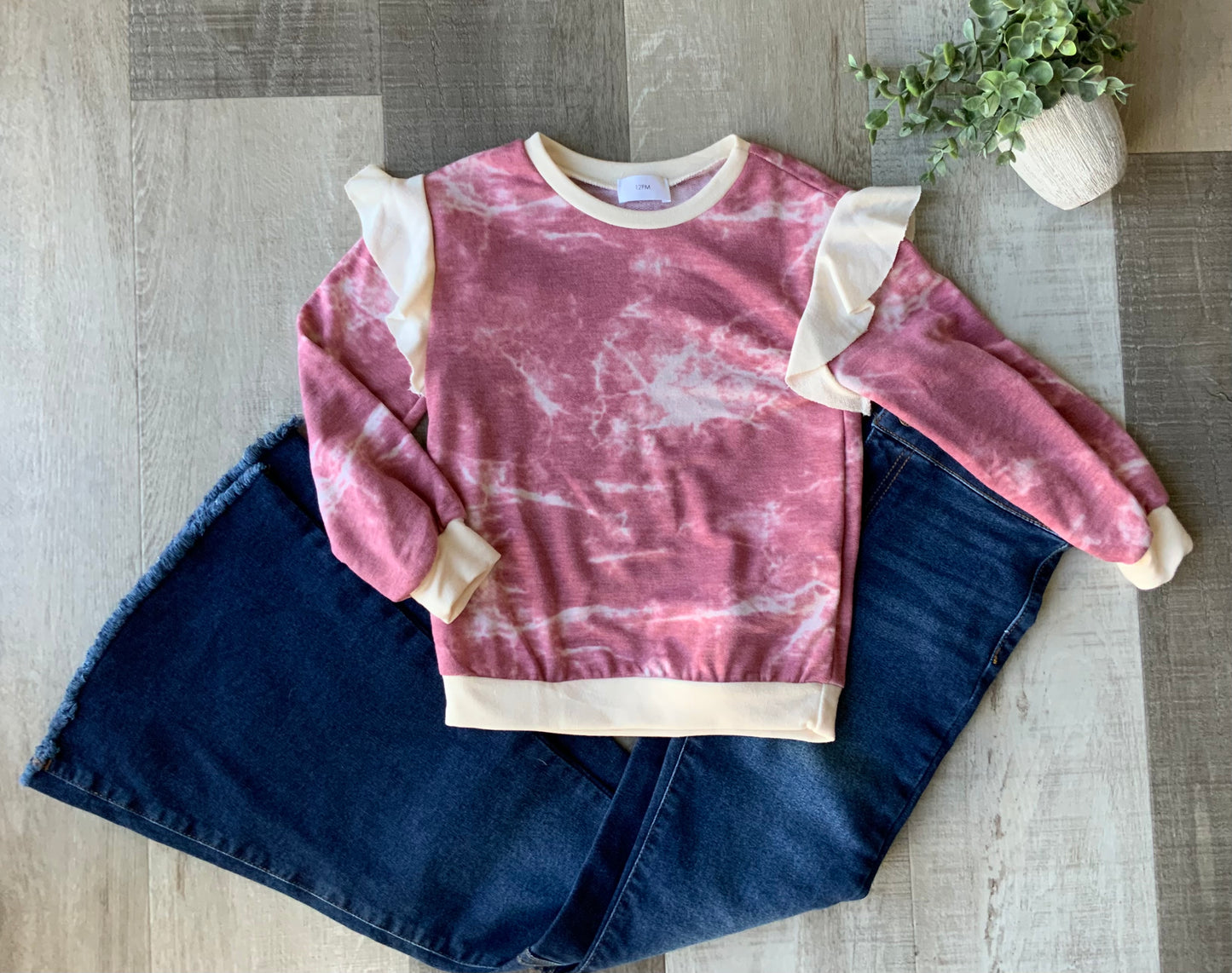 Marsala Tie Dye Top