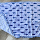 Shark Blue Gingham Swim Towel