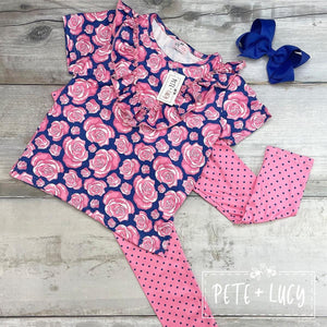 Pop of Roses Outfit by Pete & Lucy