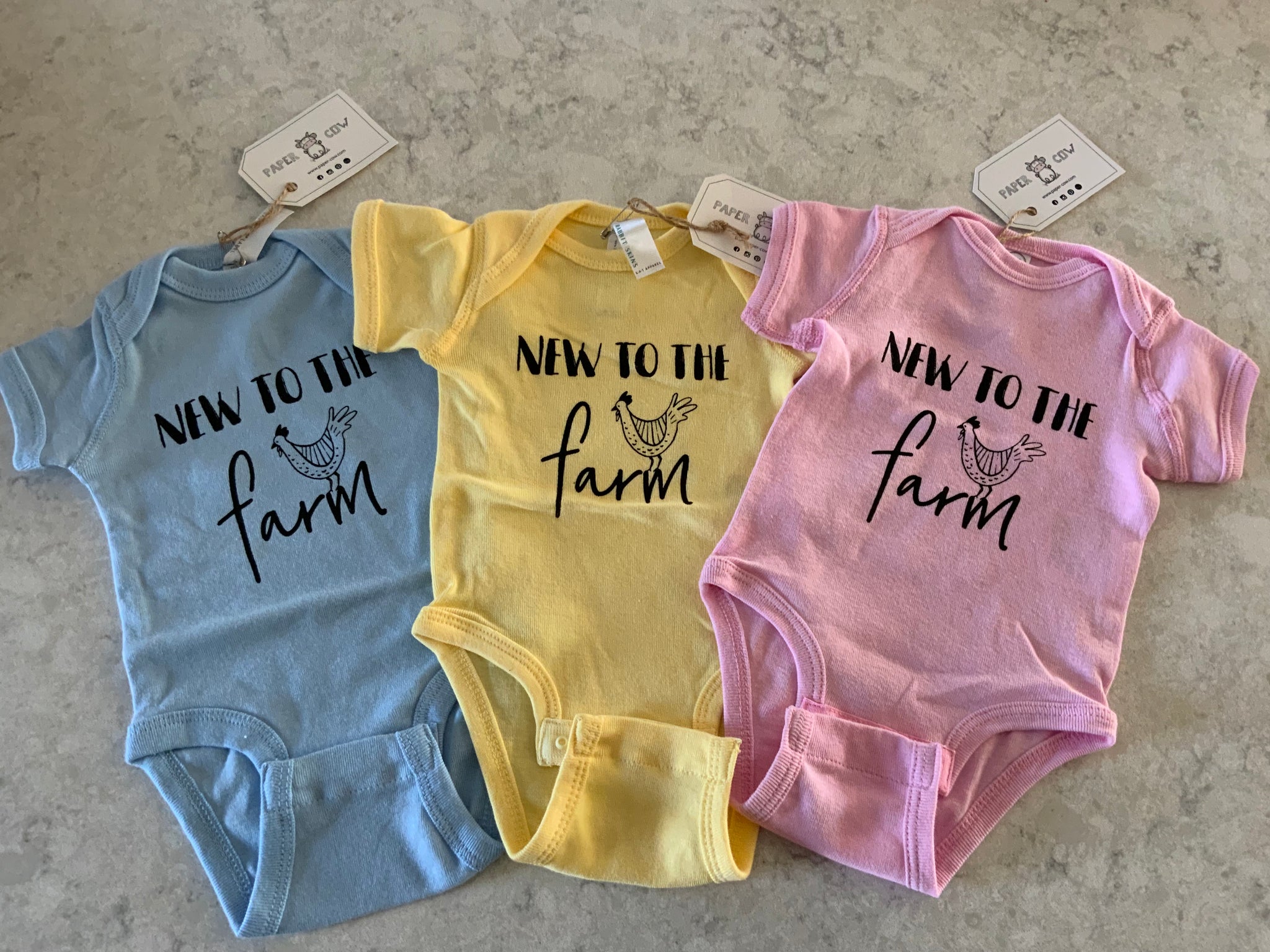 New to the Farm Rooster Onesie