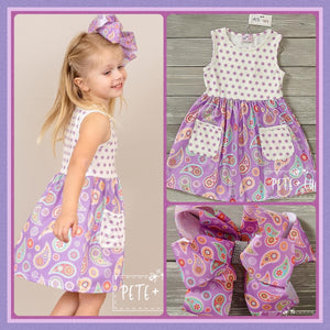 Purple Paisley Dress by Pete & Lucy
