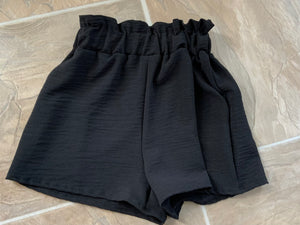 Black Woven Shorts