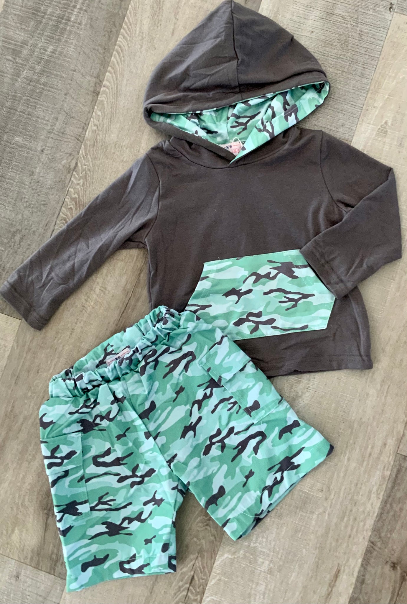 Gray Camo Hoodie Outfit