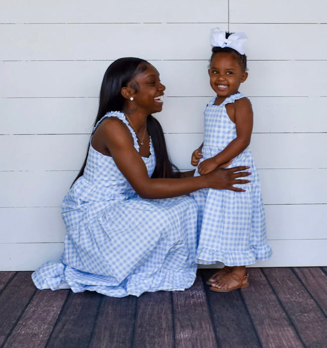 Gingham Mom & Me Maxi Dress – Shop By Knight Boutique