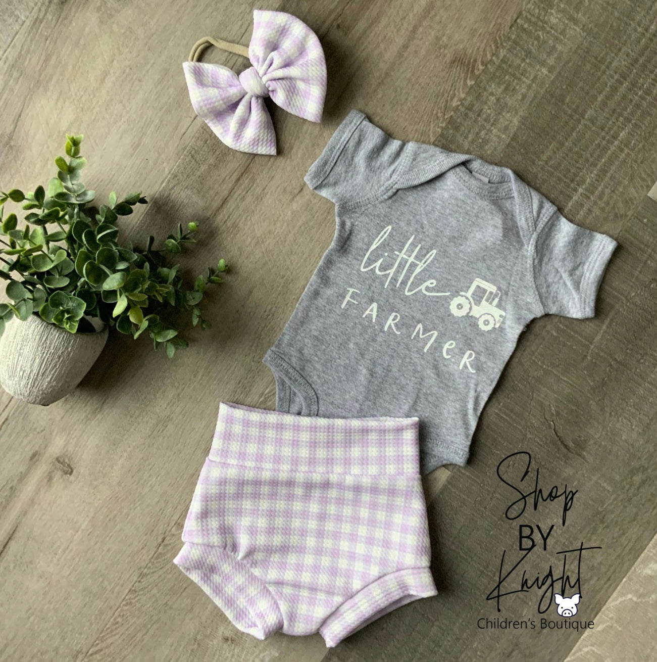 Lilac Gingham Bummies